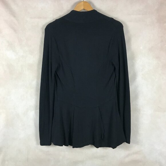 PREMISE Black Open Front Cascade Cardigan Size XS - Picture 5 of 7